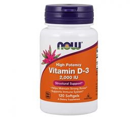 Vitamina D3 2000IU 120 Softgels